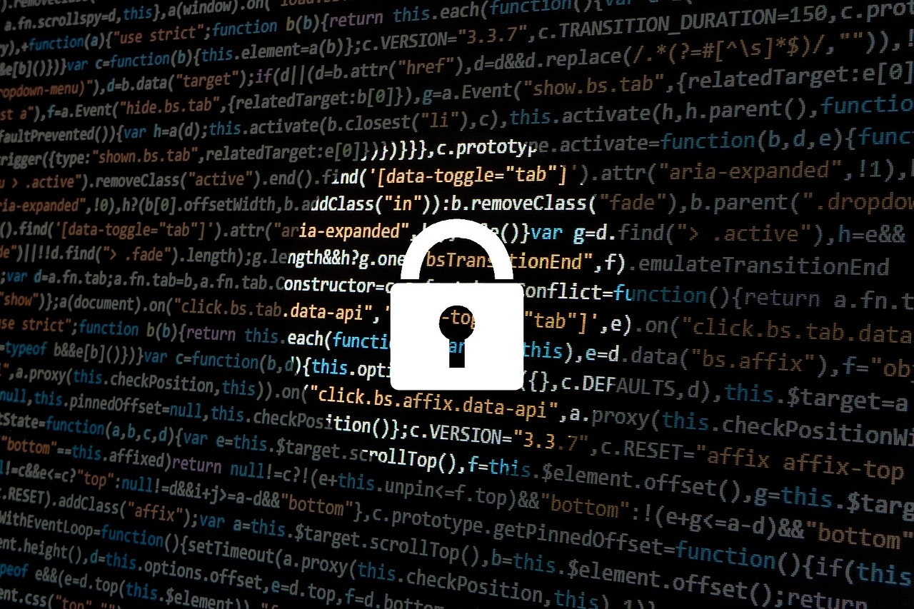 screen of code with highlighted lock